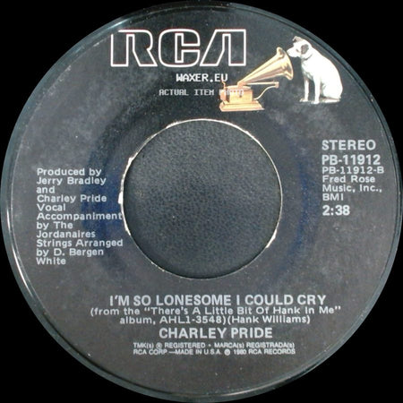 Charley Pride - Honky Tonk Blues / I'm So Lonesome I Could Cry side B