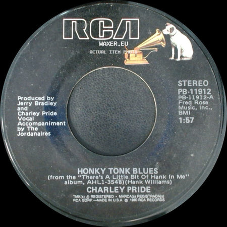 Charley Pride - Honky Tonk Blues / I'm So Lonesome I Could Cry side A