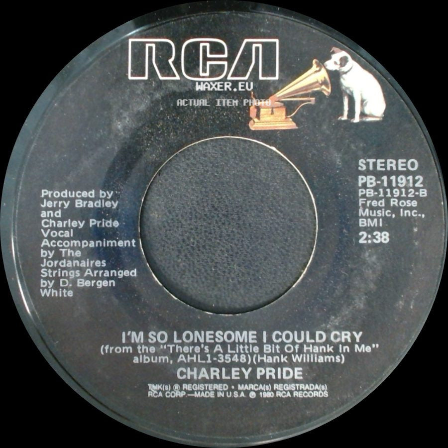 Charley Pride - Honky Tonk Blues / I'm So Lonesome I Could Cry side B