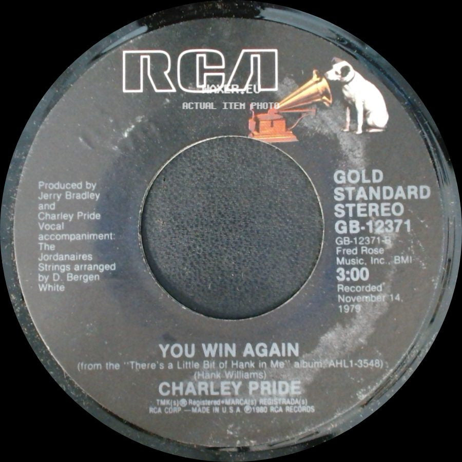 Charley Pride - You Win Again / Honky Tonk Blues side A