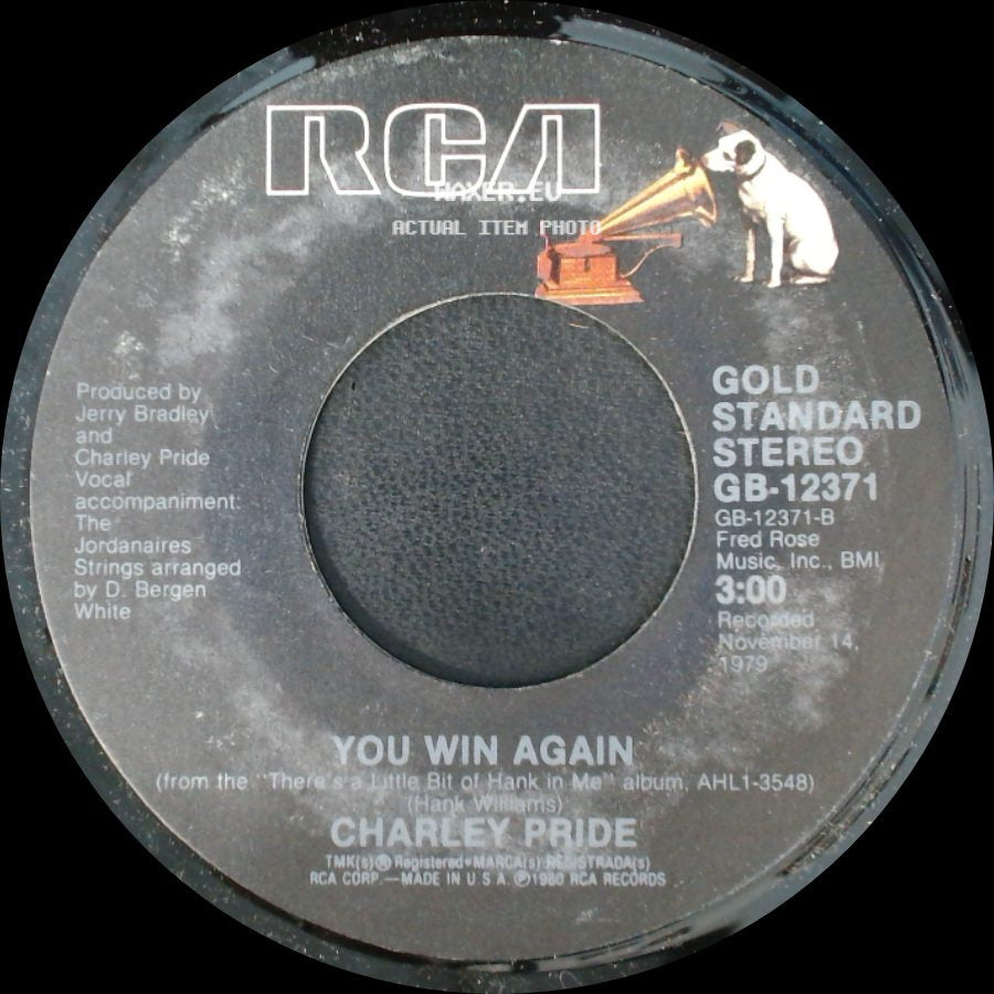 Charley Pride - You Win Again / Honky Tonk Blues side A