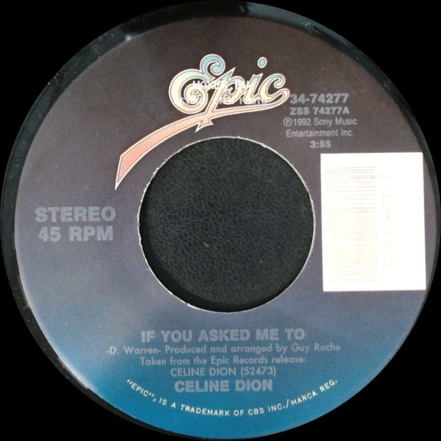 Celine Dion - Where Does My Heart Beat Now / If You Asked Me To side B