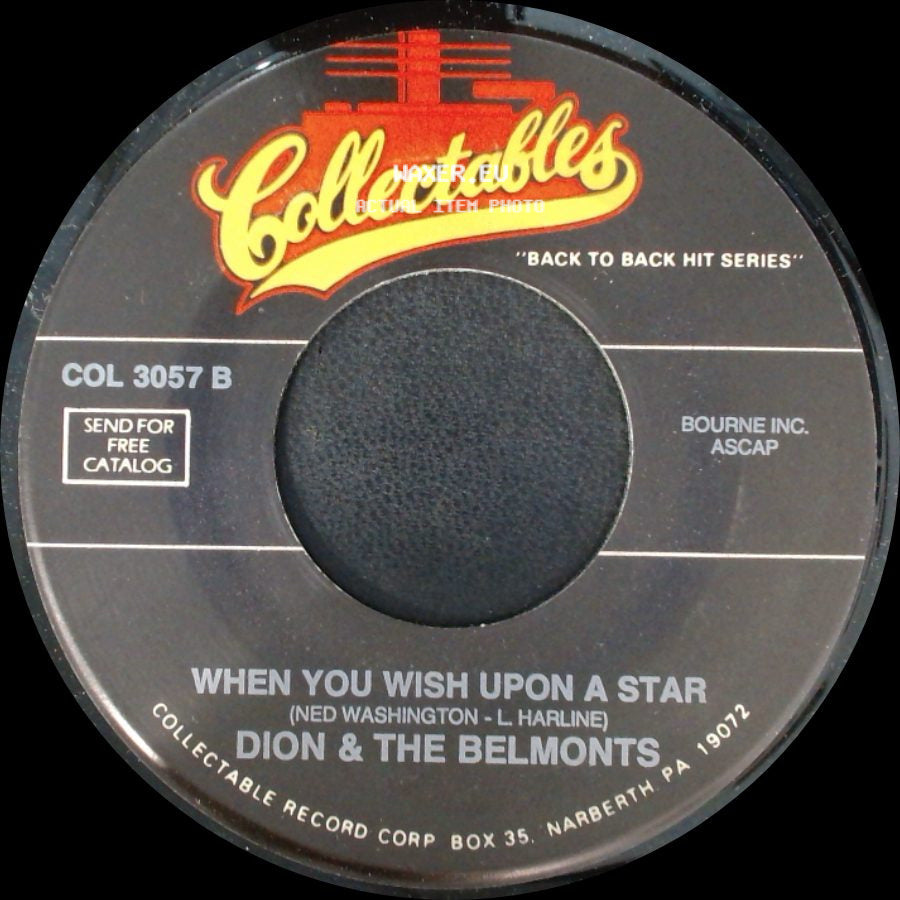 Dion & The Belmonts - That's My Desire / When You Wish Upon A Star side B