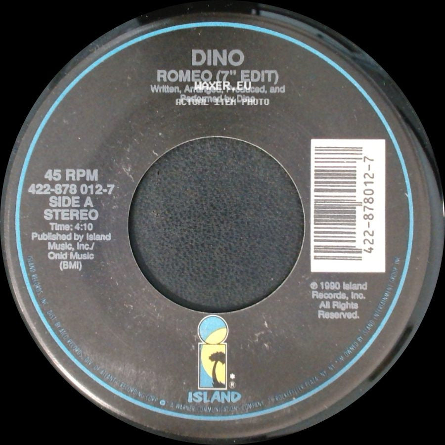 Dino - Romeo (7" Edit) / Romeo (Dub Version) side A
