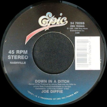 Joe Diffie - Down In A Ditch / Third Rock From The Sun - Extended Dance Mix side A