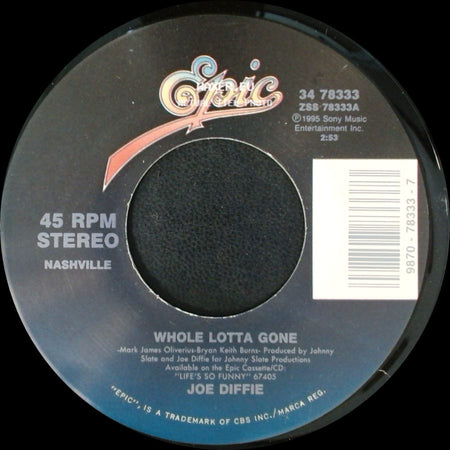 Joe Diffie - Whole Lotta Gone / Back To The Cave side A