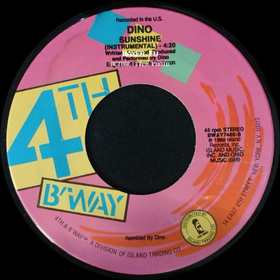 Dino - Sunshine (Instrumental) / Sunshine (Edit) side A