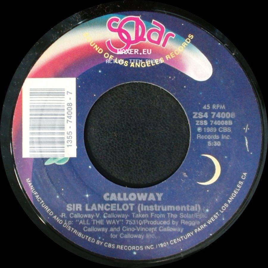 Calloway - Sir Lancelot / Sir Lancelot (Instrumental) side B