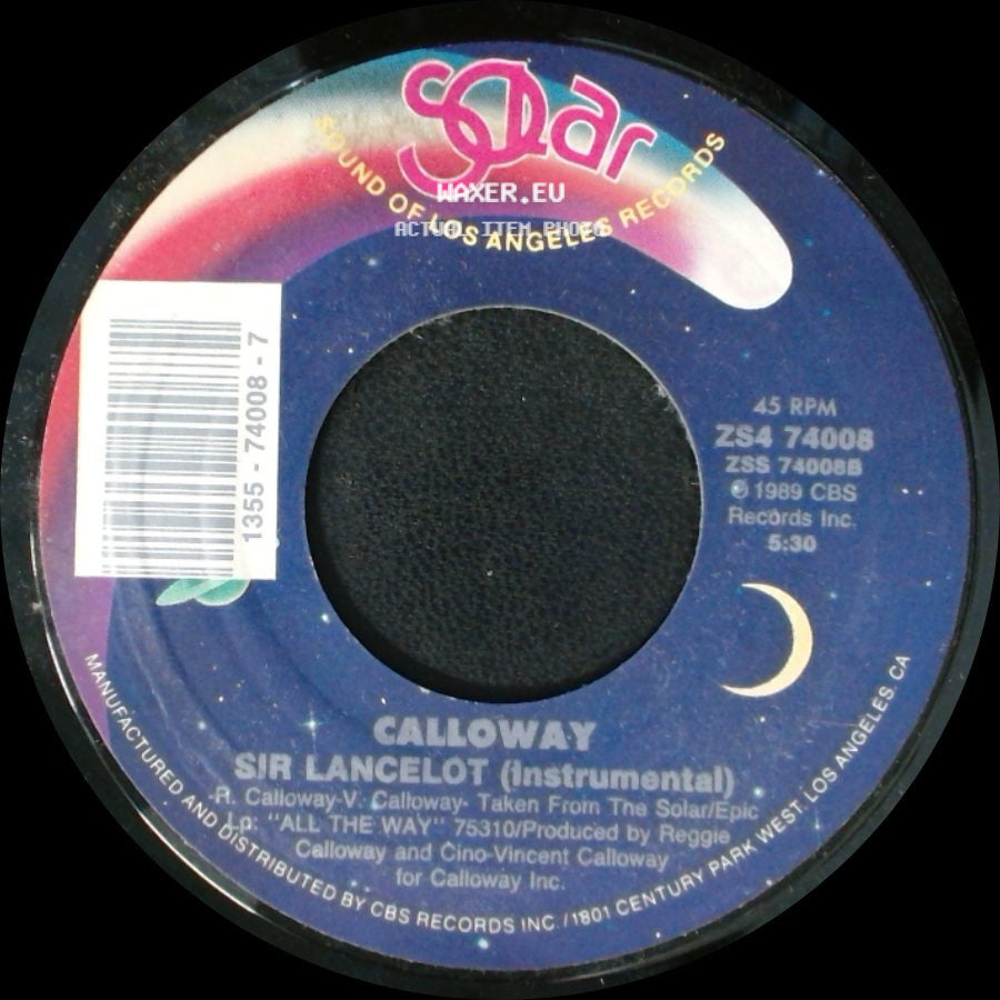 Calloway - Sir Lancelot / Sir Lancelot (Instrumental) side B
