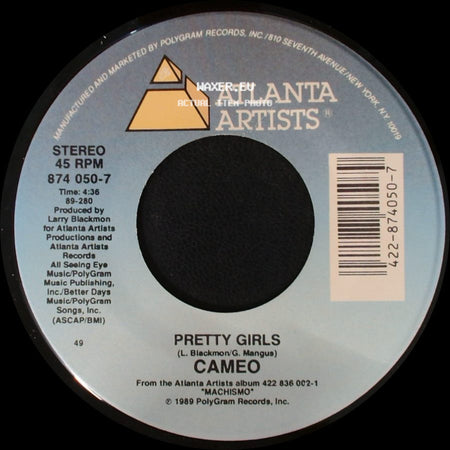 Cameo - Pretty Girls (7" Dub) / Pretty Girls side B