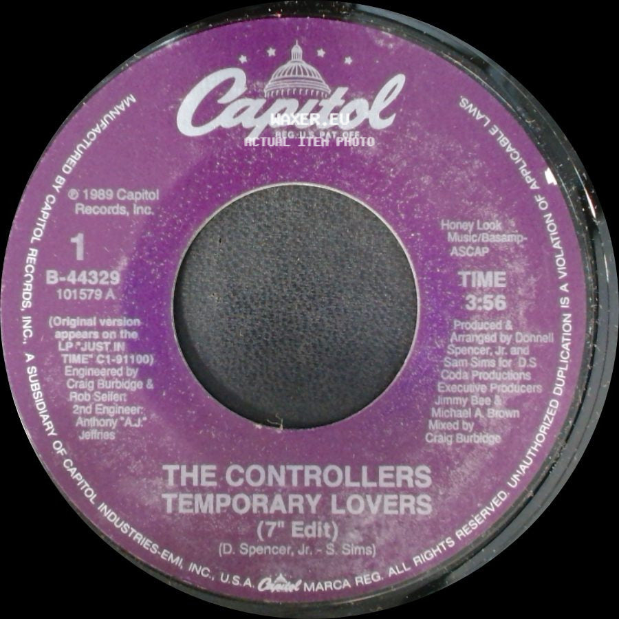 The Controllers - Temporary Lovers (7" Edit) / Temporary Lovers (Instrumental) side A