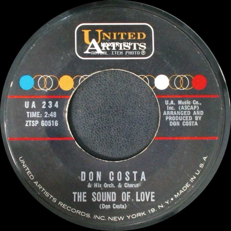 Don Costa & His Orch. & Chorus - Never On Sunday / The Sound Of Love side B