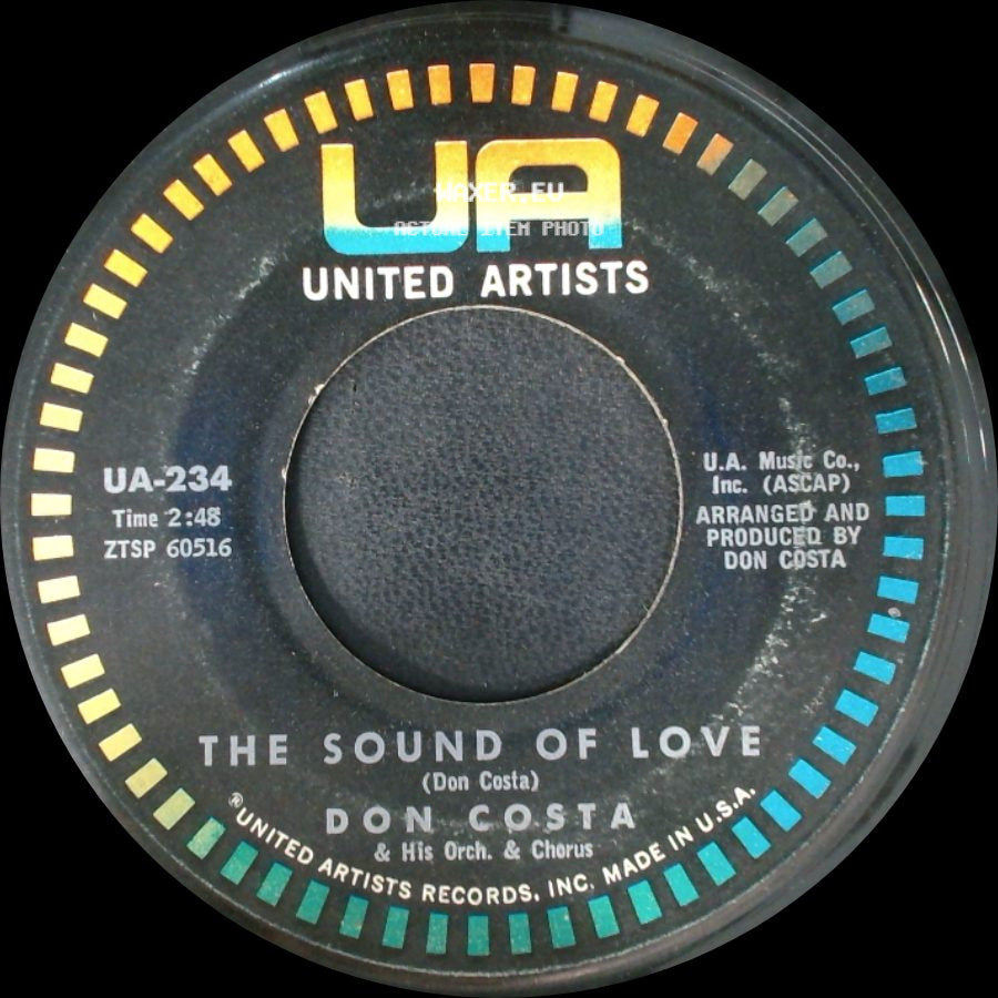 Don Costa / Don Costa & His Orch. & Chorus - Never On Sunday / The Sound Of Love side B