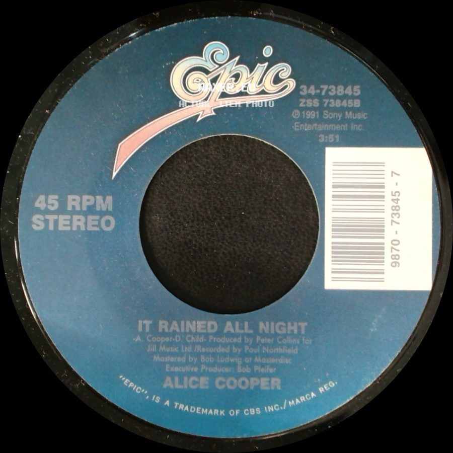 Alice Cooper - It Rained All Night / Hey Stoopid side A