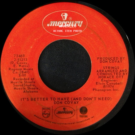 Don Covay - It's Better To Have (And Don't Need) / Leave Him - Part 1 side A