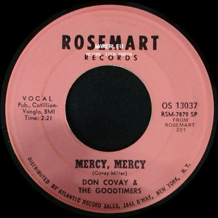 Don Covay & The Goodtimers - Mercy, Mercy / Seesaw side A