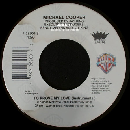 Michael Cooper - To Prove My Love / To Prove My Love (Instrumental) side B