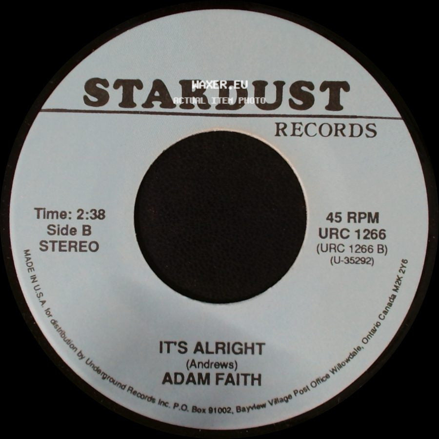 The Clovers / Adam Faith - Love Potion No. 9 / It's Alright side B