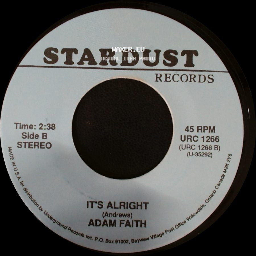 The Clovers / Adam Faith - Love Potion No. 9 / It's Alright side B
