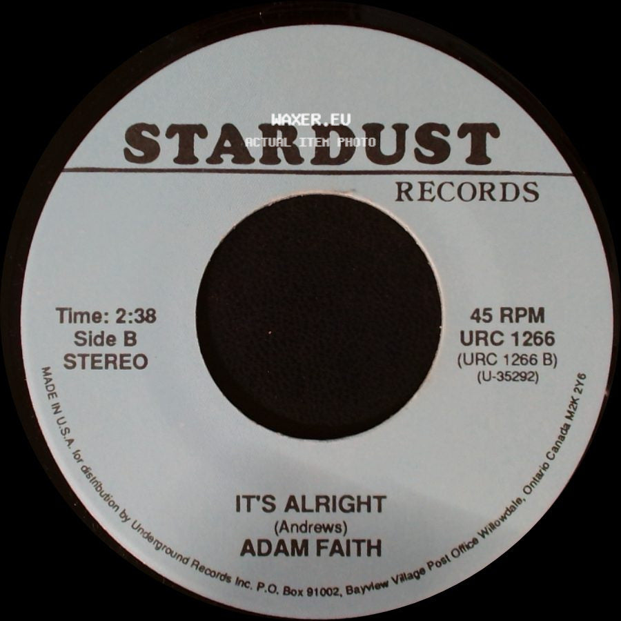 The Clovers / Adam Faith - Love Potion No. 9 / It's Alright side B