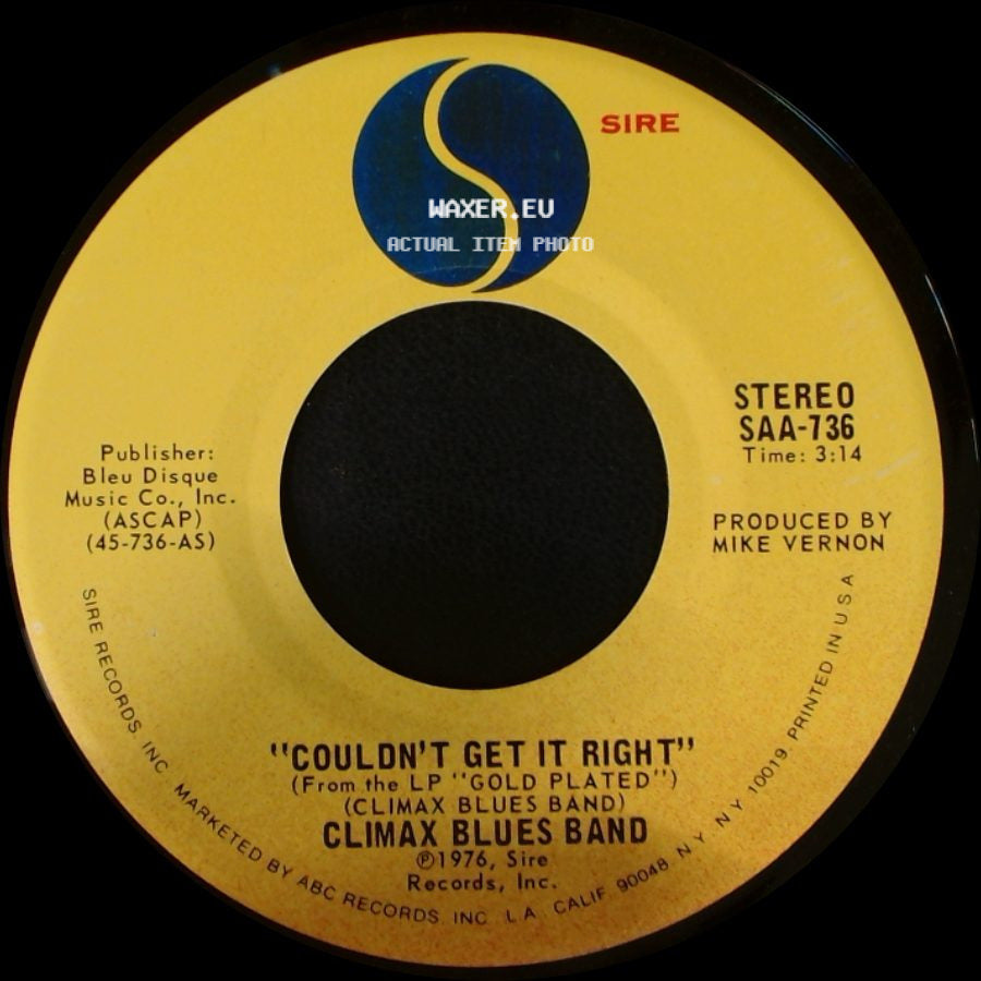 Climax Blues Band - Sav'ry Gravy / Couldn't Get It Right side B