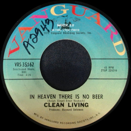 Clean Living - In Heaven There Is No Beer / Backwoods Girl side A