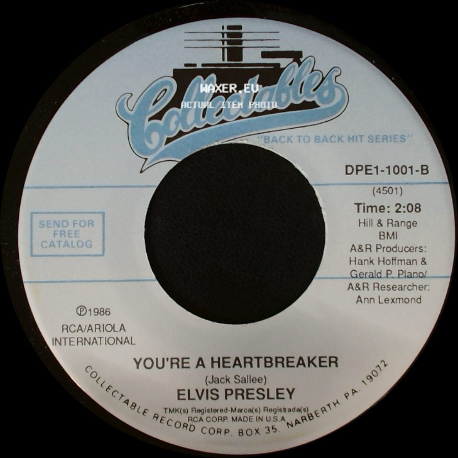 Elvis Presley - You're A Heartbreaker / Milkcow Blues Boogie side A