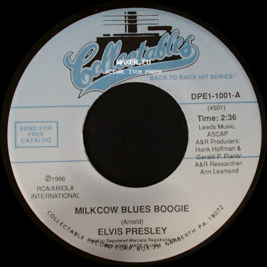 Elvis Presley - You're A Heartbreaker / Milkcow Blues Boogie side B