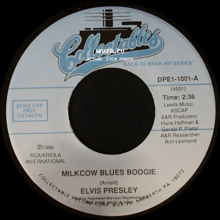 Elvis Presley - You're A Heartbreaker / Milkcow Blues Boogie side B