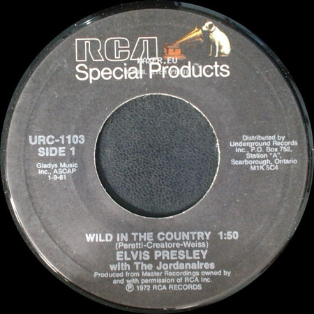 Elvis Presley With The Jordanaires / Elvis Presley - Wild In The Country / I Feel So Bad side A