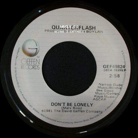 Quarterflash - Harden My Heart / Don't Be Lonely side B