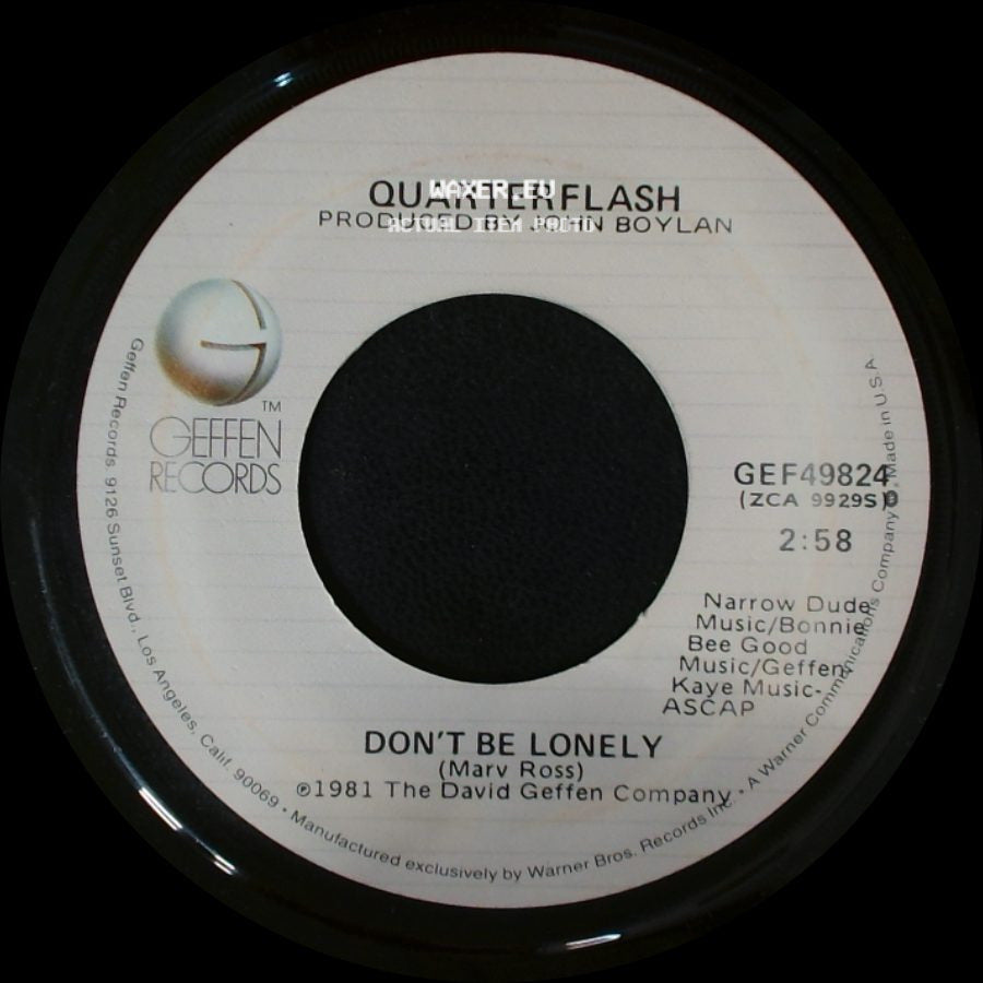 Quarterflash - Harden My Heart / Don't Be Lonely side B