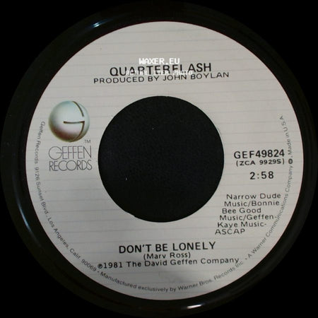 Quarterflash - Harden My Heart / Don't Be Lonely side B