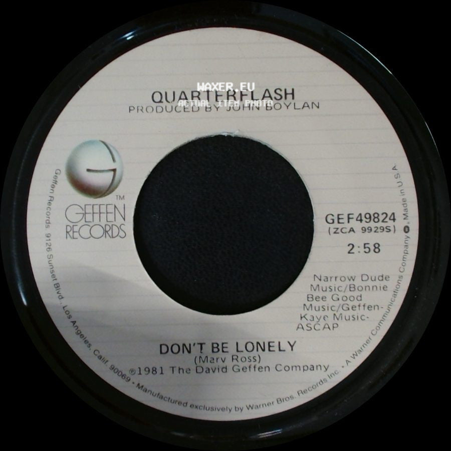 Quarterflash - Harden My Heart / Don't Be Lonely side B