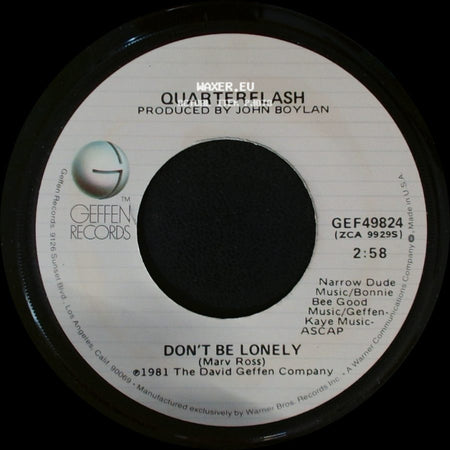 Quarterflash - Harden My Heart / Don't Be Lonely side B