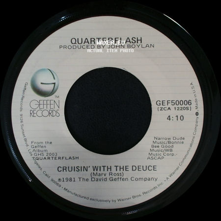 Quarterflash - Find Another Fool / Cruisin' With The Deuce side B