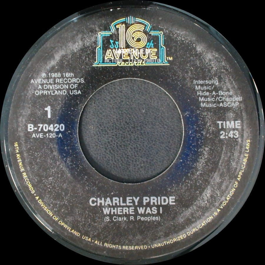 Charley Pride - Where Was I / A Whole Lot Of Lovin side A