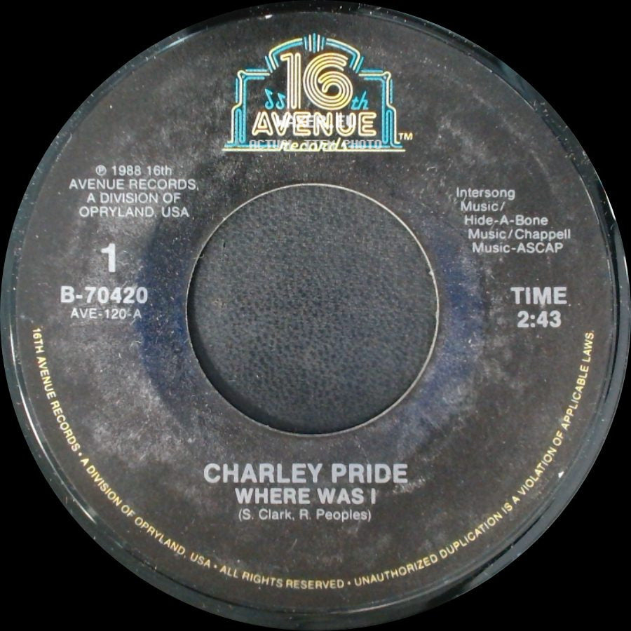 Charley Pride - Where Was I / A Whole Lot Of Lovin' side A