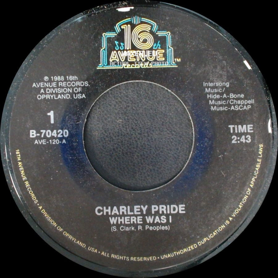 Charley Pride - Where Was I / A Whole Lot Of Lovin' side A