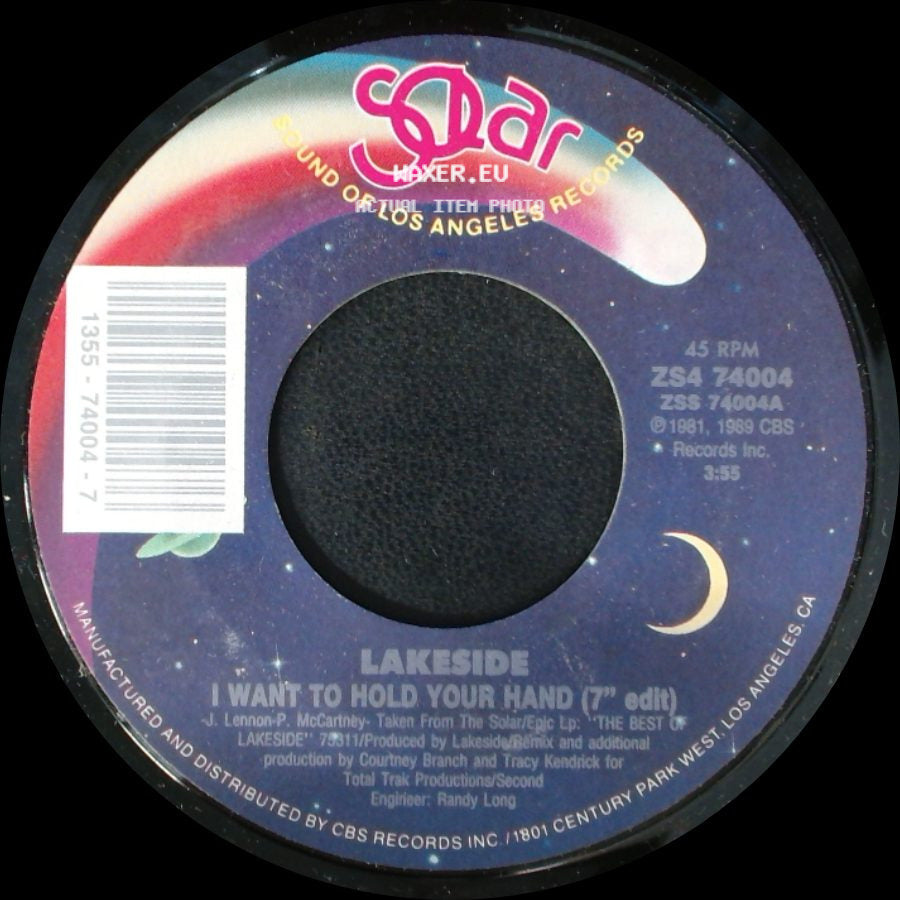 Lakeside - I Want To Hold Your Hand (7" Edit) / I Want To Hold Your Hand (Instrumental) side A