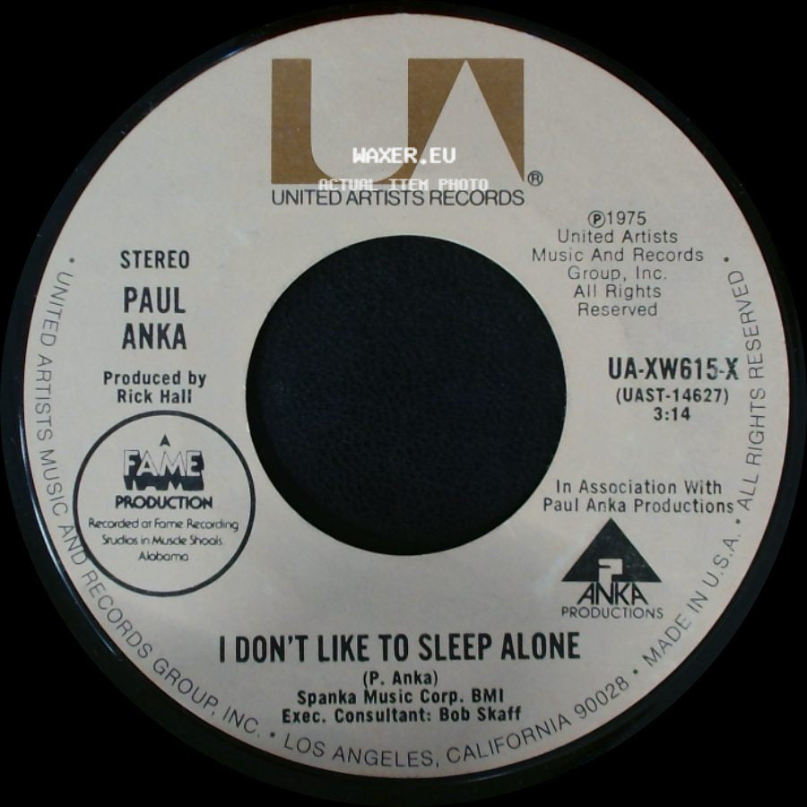 Paul Anka - I Don't Like To Sleep Alone / How Can Anything Be Beautiful - After You side A