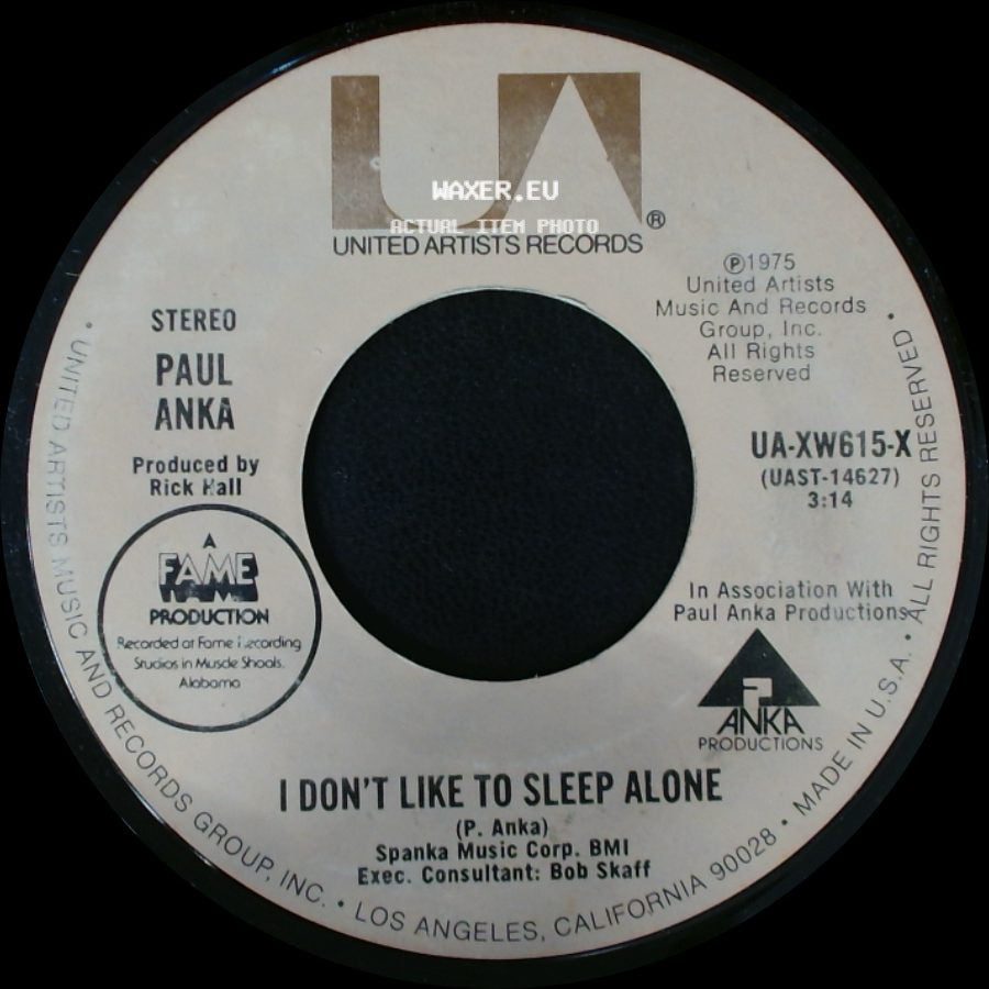 Paul Anka - I Don't Like To Sleep Alone / How Can Anything Be Beautiful - After You side A