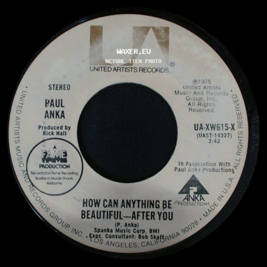 Paul Anka - I Don't Like To Sleep Alone / How Can Anything Be Beautiful - After You side B