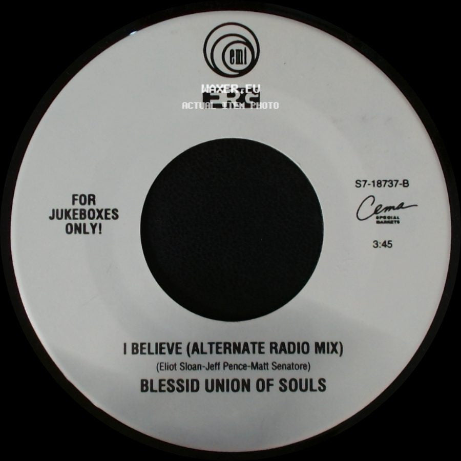 Blessid Union Of Souls - I Believe (Alternate Radio Mix) / Let Me Be The One side A