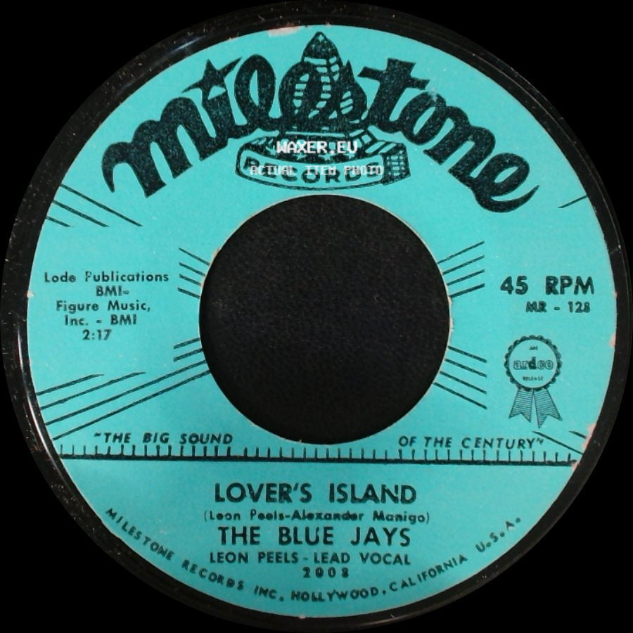 The Blue Jays - Lover's Island / You're Gonna Cry side A