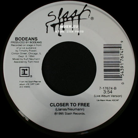 Bodeans - Closer To Free / Closer To Free side B