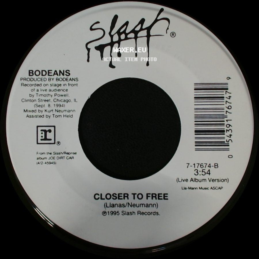 Bodeans - Closer To Free / Closer To Free side B