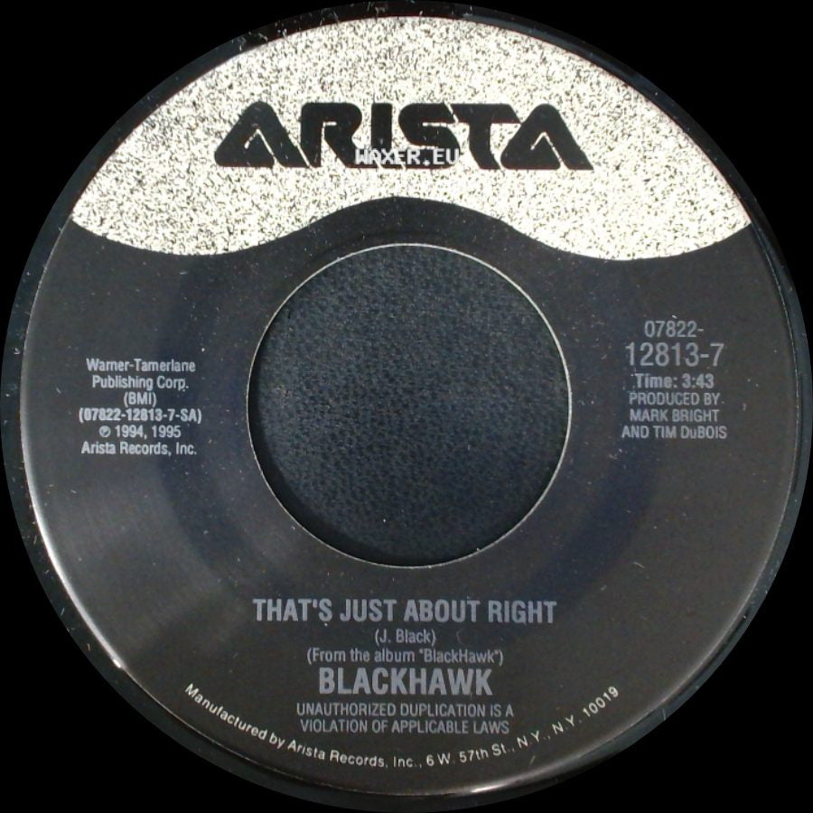 Blackhawk - That's Just About Right / Love Like This side A