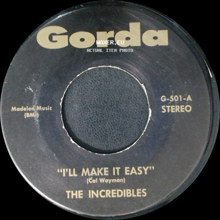 The Younghearts / The Incredibles - Me And You / "I'll Make It Easy" side B