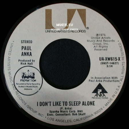 Paul Anka - How Can Anything Be Beautiful — After You / I Don't Like To Sleep Alone side B